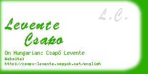 levente csapo business card