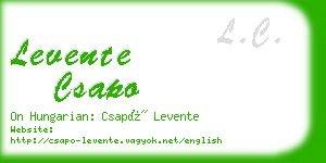 levente csapo business card